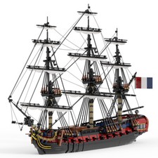 YOUFOY 28-Gun Frigate Full Rigged Ship with 3 Masts and Interior 6149 Pieces picture