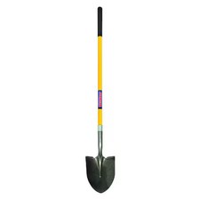 Westward 3Yu82 14 Ga Round Point Shovel, Steel Blade, 48 In L Yellow Fiberglass picture