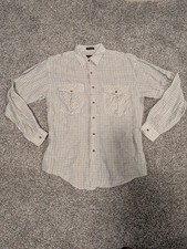 Vintage Alexander Julian Linen-Cotton Blend Check Shirt Made In Hong Kong picture