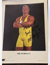 Mr. Perfect (Curt Henning)  Signed Autographed 8x10 WWF Promo Photo picture