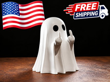 Halloween Ghost Figurine Funny Middle Finger Statue Novelty Tabletop Decor Gift picture
