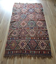 Antique Caucasian Shirvan Kilim Rug 4'8