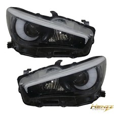 For 2014-2024 Infiniti Q50 Headlights Pair w/o AFS  OEM+ Custom Black Frosted picture