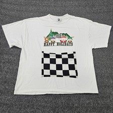 Vintage South Park Shirt Mens XL White Happy Holidays Pocket Graphic T-Shirt picture