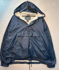 Vintage 90s GAP Varsity classic Navy Anorak Jacket, Size Men XL Hooded Pullover picture