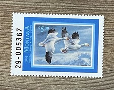 WTDstamps - 1991 MONTANA - State Duck Stamp - Lot1 - Mint OG NH  picture