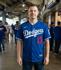 Max Muncy Los Angeles Dodgers #13 Adult Blue Jersey Full Size New picture
