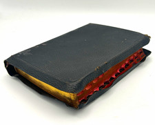 Antique c1920 Oxford Holy Bible KJV India Paper Leather Thumb Index Maps 1922 picture