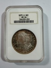 1879-S Morgan Silver Dollar NGC MS64 Old Holder – Attractive Toning picture