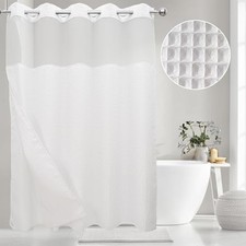 Hookless Waffle Weave Shower Curtain with 71