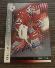 2024 UPPER DECK ULTIMATE COLLECTION #86 ED BELFOUR SILVER AUTO picture