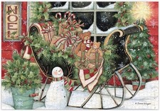 Lang 1000 Piece Puzzle featuring Susan Winget's Heart & Home  Santa's Sleigh New picture