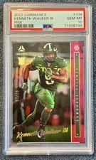 2022 Panini Luminance - #106 Kenneth Walker III Rookie Pink RC /10 Low POP MVP picture