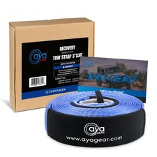 AYA Gear 3“x 30’  Off Road Recovery Nylon Tow Strap 35,000lbs Break Strength picture