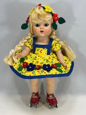 Vogue Strung Ginny in 1952 Roller Skater Quilted Yellow Dress + CS Skates picture