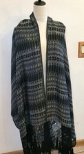 Traditional Mexican Rebozo | Handcrafted Shawl with Fringe |Geometric | Wrap picture