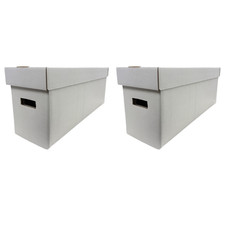 2 Long Comic Book Box • Comic Storage Boxes Holds 200–225 Comics Box Woodhaven picture