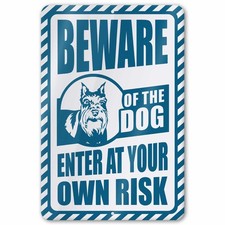 Beware of Dog Miniature Schnauzer Sign picture