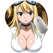3D Anime Girl Mouse Pad, Oppai Wrist Rest, Ergonomic Gaming Mat,Lucy picture