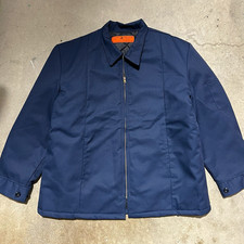 Deadstock Vintage 80s Red Kap Navy Insulated Zip-Front Workwear Jacket Men’s XL picture