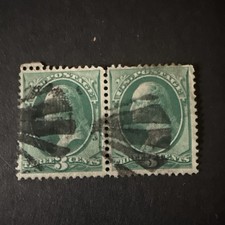 US Scott #136A Pair Fancy Cancel picture