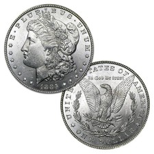 1885 P Morgan Silver Dollar $1 Brilliant Uncirculated BU 90% Silver picture