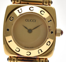 Vintage [Exc+5] GUCCI 6300L Hoursebit Gold Quartz Women's Watch From JAPAN picture
