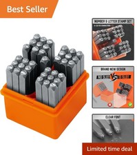 Durable 37-Piece Letter & Number Stamp Set - Perfect for Jewelry Personalization picture