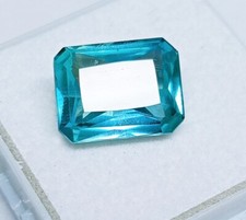 Natural Blue Aquamarine Emerald Cut Flawless Certified 6.40 Ct Loose Gemstone picture