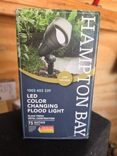 Hampton Bay 540LM Low Voltage Black LED Outdoor Flood Light Adjustable Color picture
