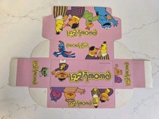 Vintage 1989 Monty Gum Sesame Street Sticker Pack Display Box Unassembled picture
