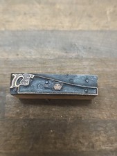 PB4- Antique Disston Hand Saw Wood Printing Block Advertising picture