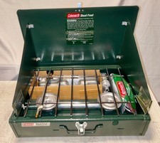 NEW Coleman 424-700 Dual Fuel Two Burner Gas Camp Stove NEW Open Box UNFIRED picture