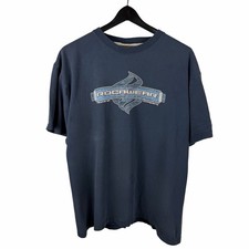 Vintage Y2K Rocawear Streetwear Center Logo Blue Graphic Shirt Size M picture