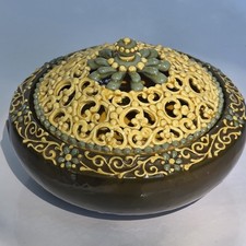 Antique (1897) Weller Pottery Turada Liddided Bowl picture
