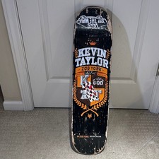 Zoo York Kevin Taylor Master Division Skateboard Deck Black Orange Graphic Used picture