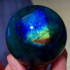 218G Natural Gorgeous Labradorite Quartz sphere crystal ball specimen healing picture