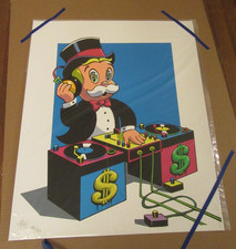 Alec Monopoly DJ Monopz Archival Pigment Print (Blue) Edition of 50 Signed #'d picture
