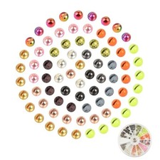120pcs Tungsten Slotted Beads Assorment, 12 Colors Fly Tying Nymph Head Tungs... picture