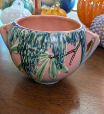 Vintage Roseville Pottery 289-4 Moss Jardiniere Planter Urn Pink Green 1936 EUC picture