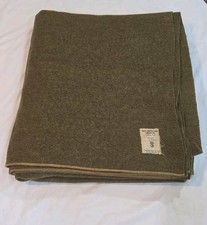 WWI US Army Wool Blanket 1917 Alexander Smith & Sons 72x82 Contract Tag Ordnance picture