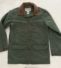 VTG LL Bean XS Adirondack Barn Chore Jacket Forest Green  Pristine Condition picture