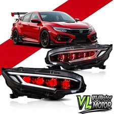 Projector Headlights For Honda Civic 2016-2021 FULL LED Demon Eyes W/Sequential picture