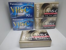 5X Brand New Sealed Camcorder VHS-C Tapes/ Maxell /Panasonic picture