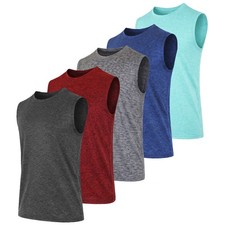 3-Pack Men's Moisture Wicking Performance Sleeveless Tee(Size-S - 3XL)  picture