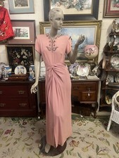 1940’s Rose Crepe Beaded Dress The Golden Age Of Hollywood  picture