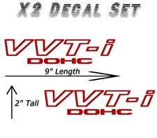 2x Red  VVT-I DOHC Stickers Vinyl Decals VVTI For Toyota TRD Supra JDM Celica picture