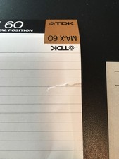 TDK MA-X 60 J-card And Label new picture