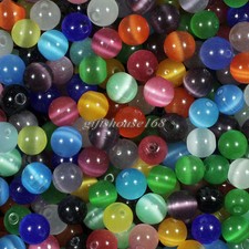 100pcs 6mm Mixed Cat's Eye Round Ball Spacer Loose Beads,approx 10 color picture
