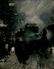 George Bellows Steaming Streets 1908 New York Ashcan Winter Cityscape picture